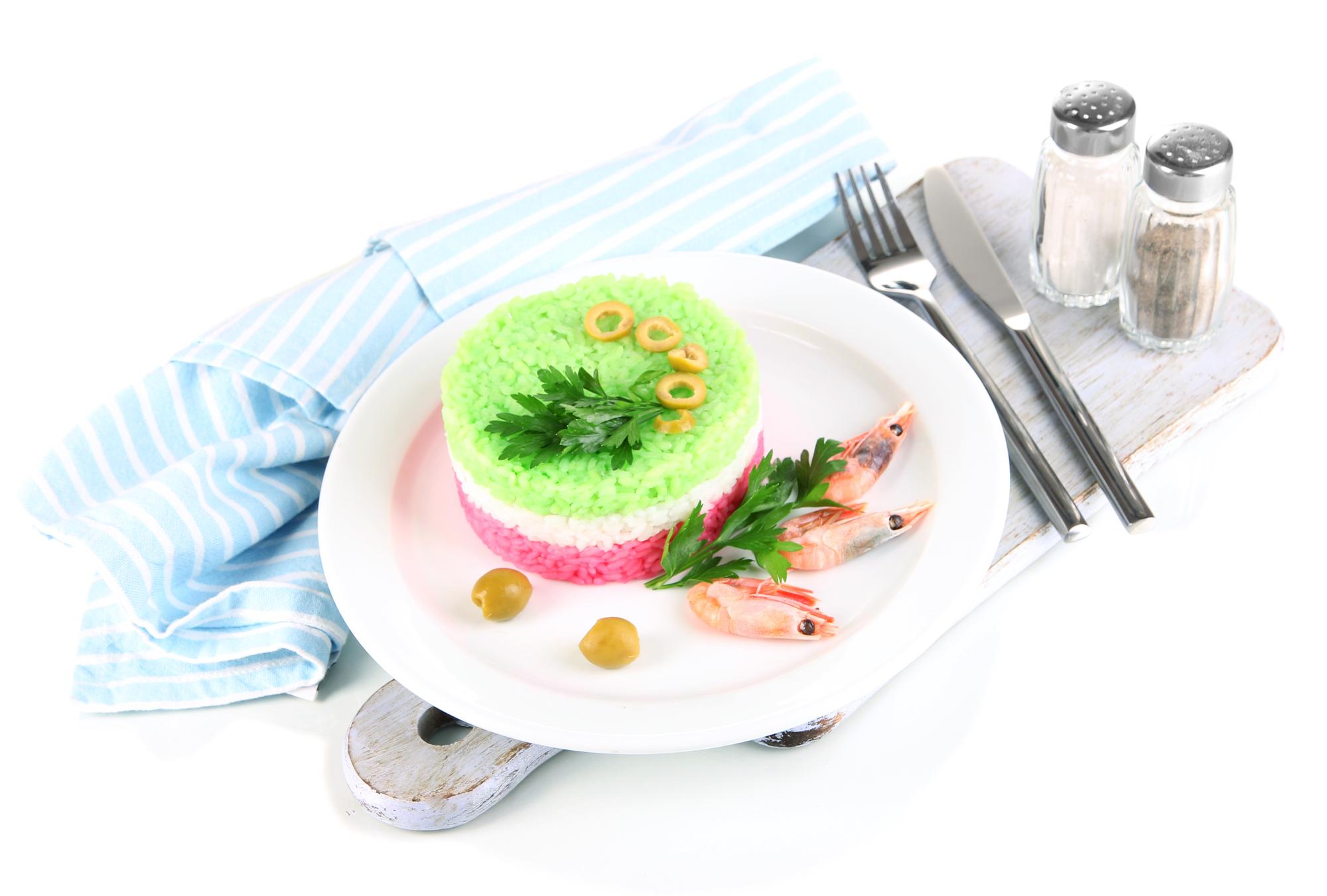 Finished plated dish with pastel backdrop