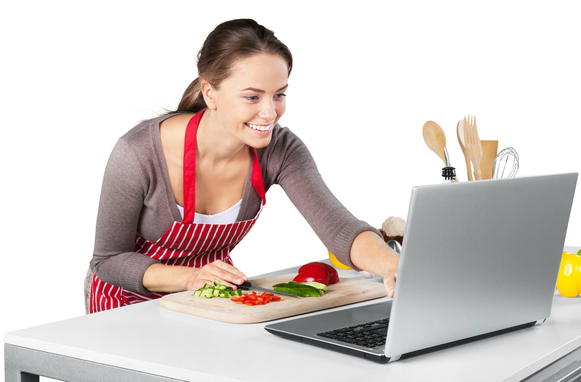 Student cooking in a home kitchen workshop